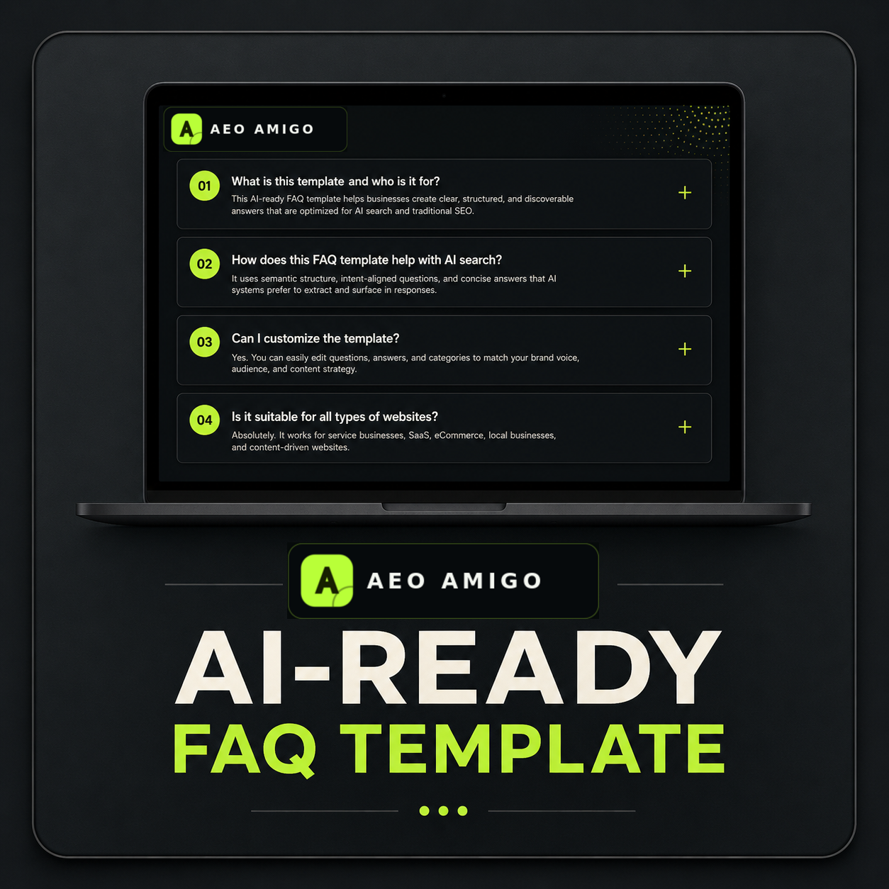 Answer important client questions clearly product mockup